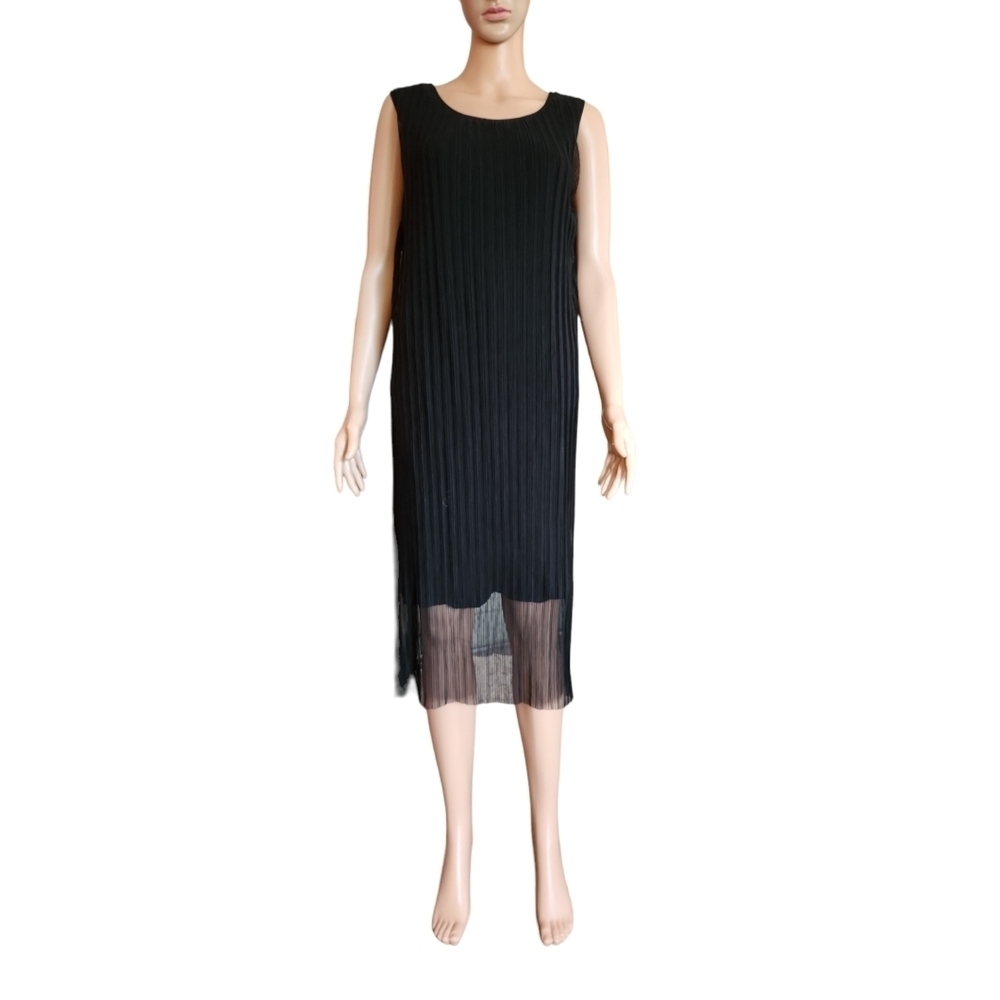 Ruby Ribbon Pleated Mesh Dress - Picture 2 of 9